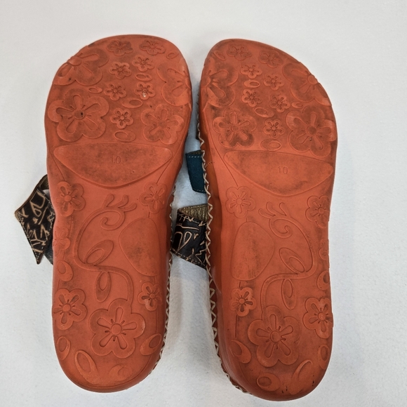 Corkys Elite Midtown Boho Slide Sandals Womens Size 10 Colorful Eclectic Leather - Picture 12 of 12